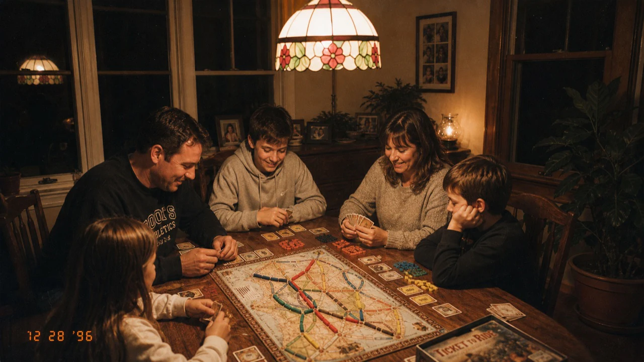 A group gathered in one place for game night.